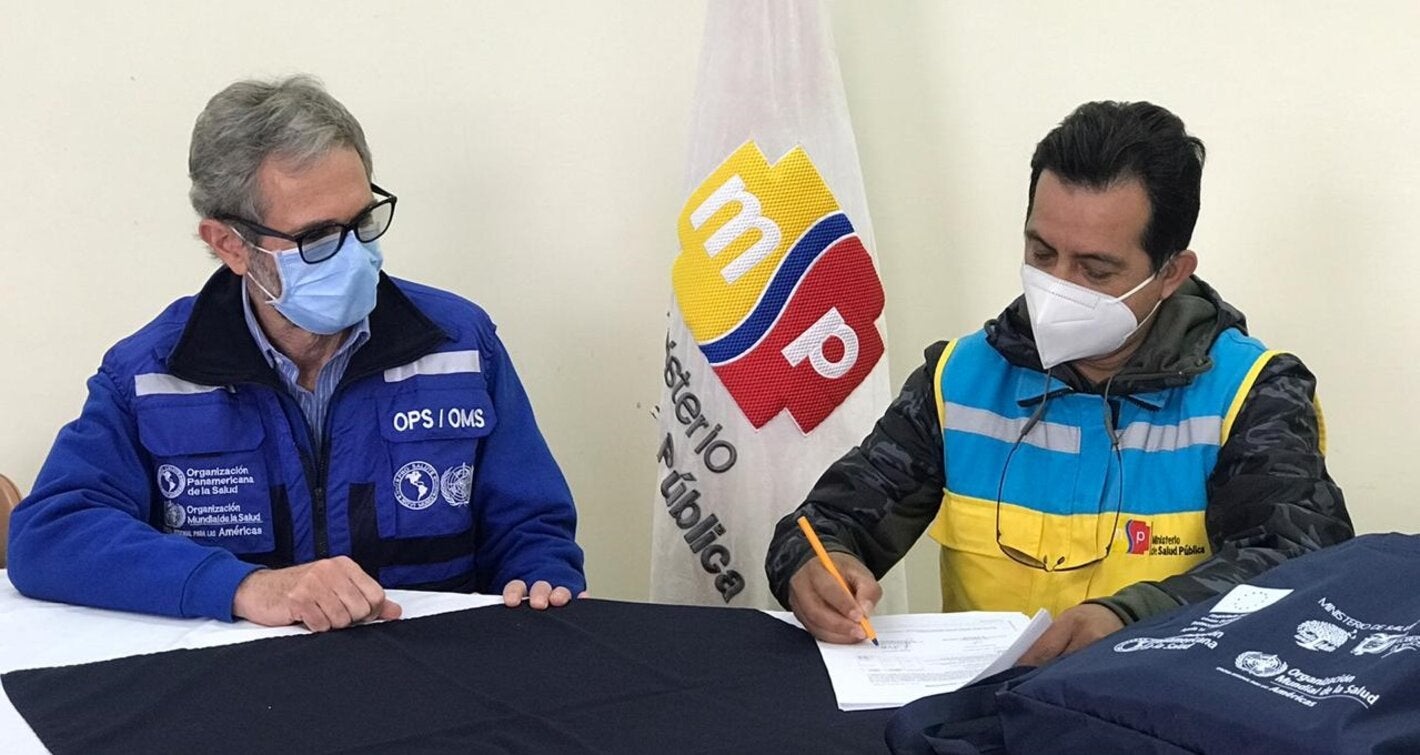OPS/OMS llega con insumos médicos  para el personal de salud y líderes comunitarios  de la  frontera norte del Ecuador