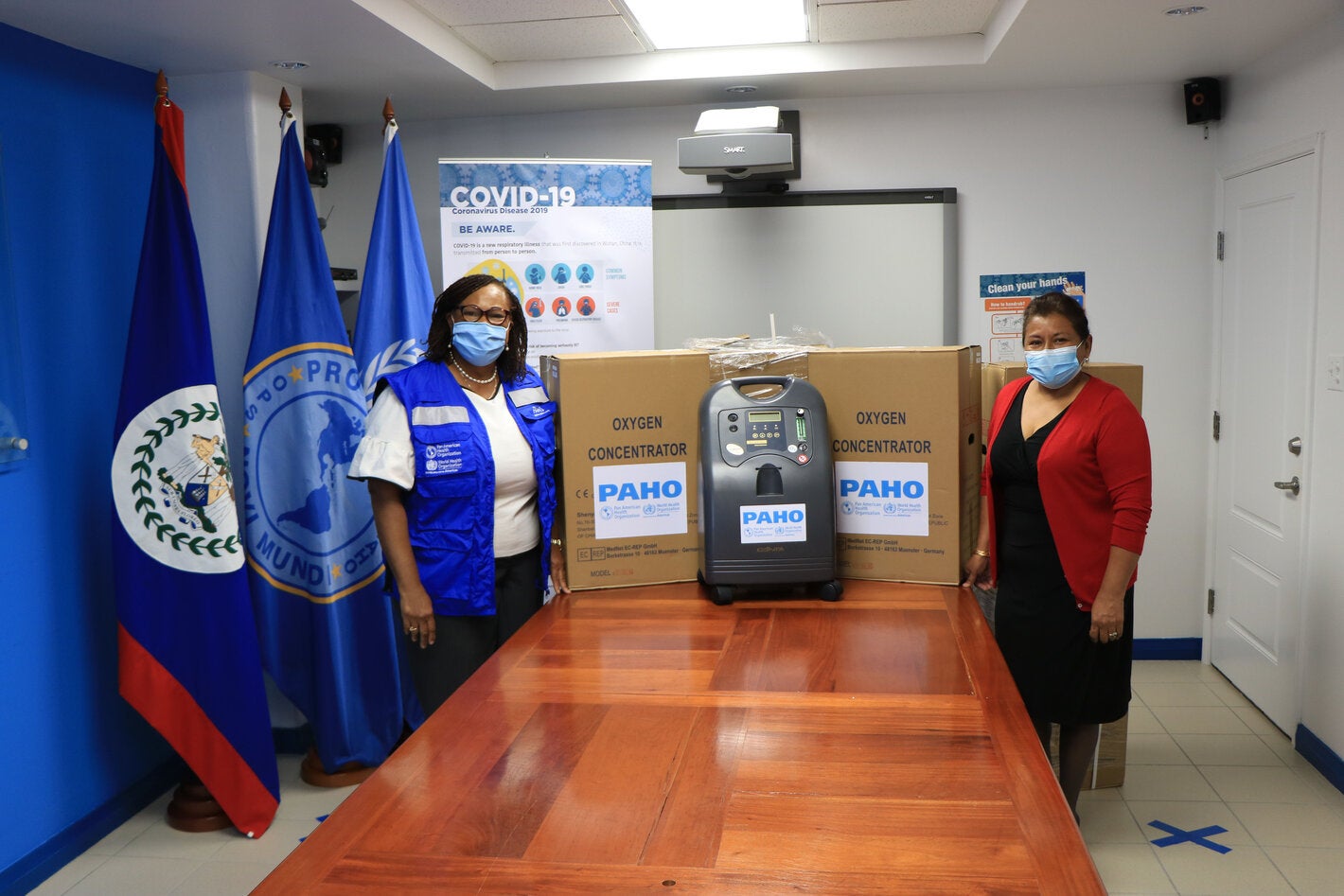 PAHO handover of five oxygen concentrators to Ministry of Health