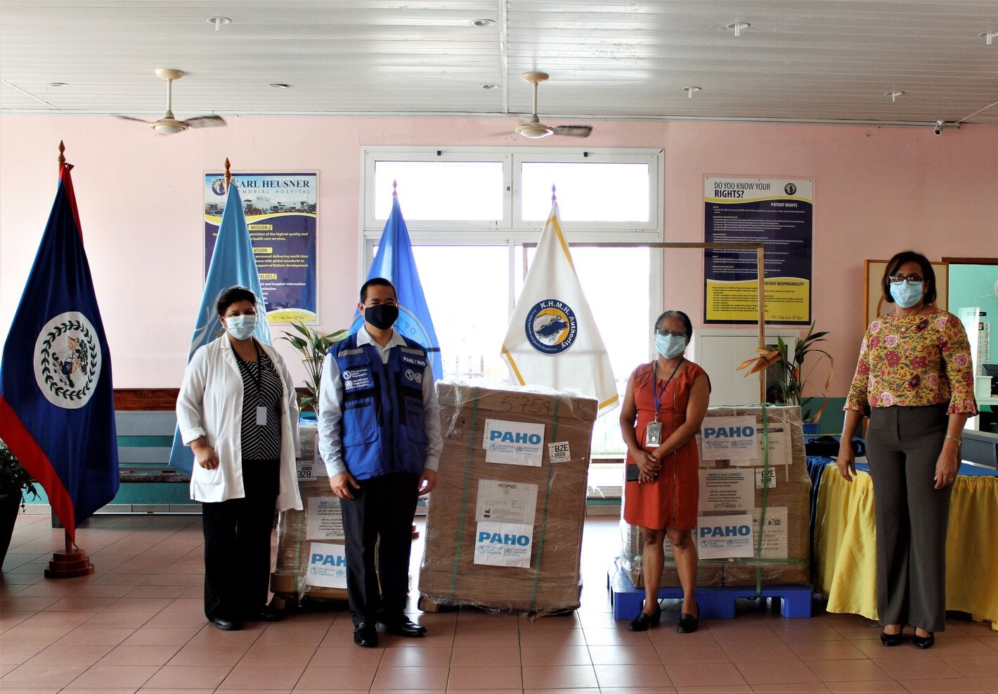 PAHO handover of patient ventilator to KHMHA