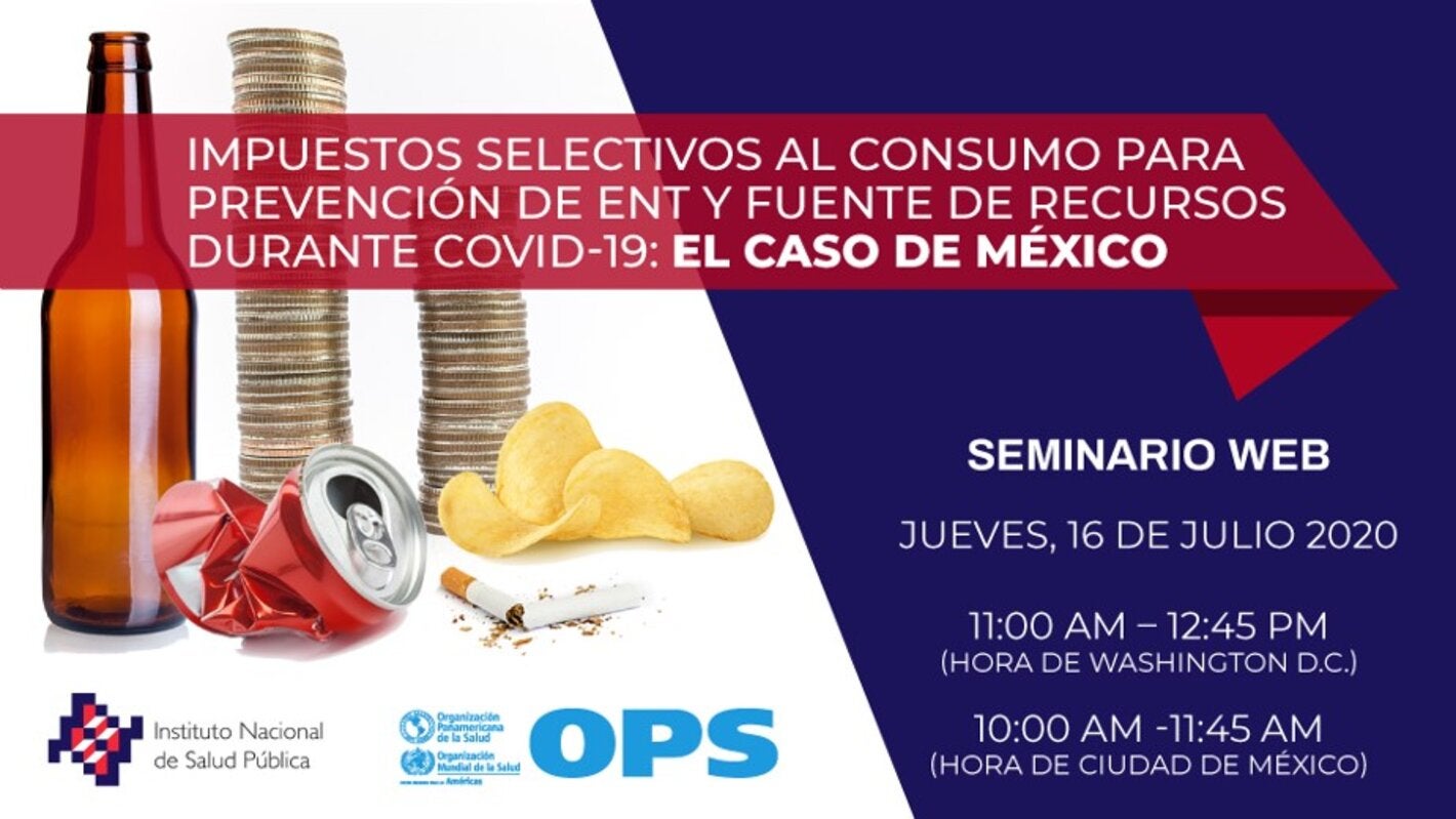 Illustration showing a bottle of beer coins, a can and a broken cigarrete and potato chips, and the information about the webinar