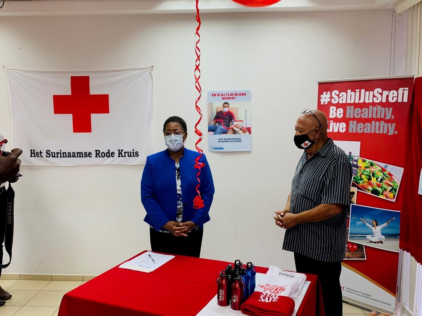 Handover from Dr. Karen Lewis-Bell to Bloodbank