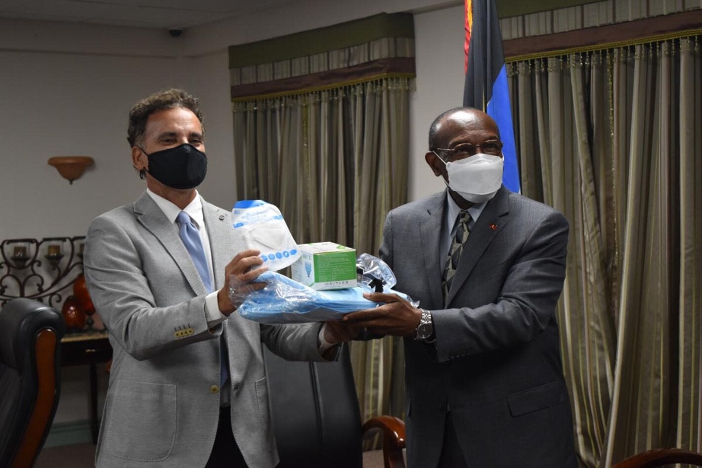PPE handover in Antigua and Barbuda