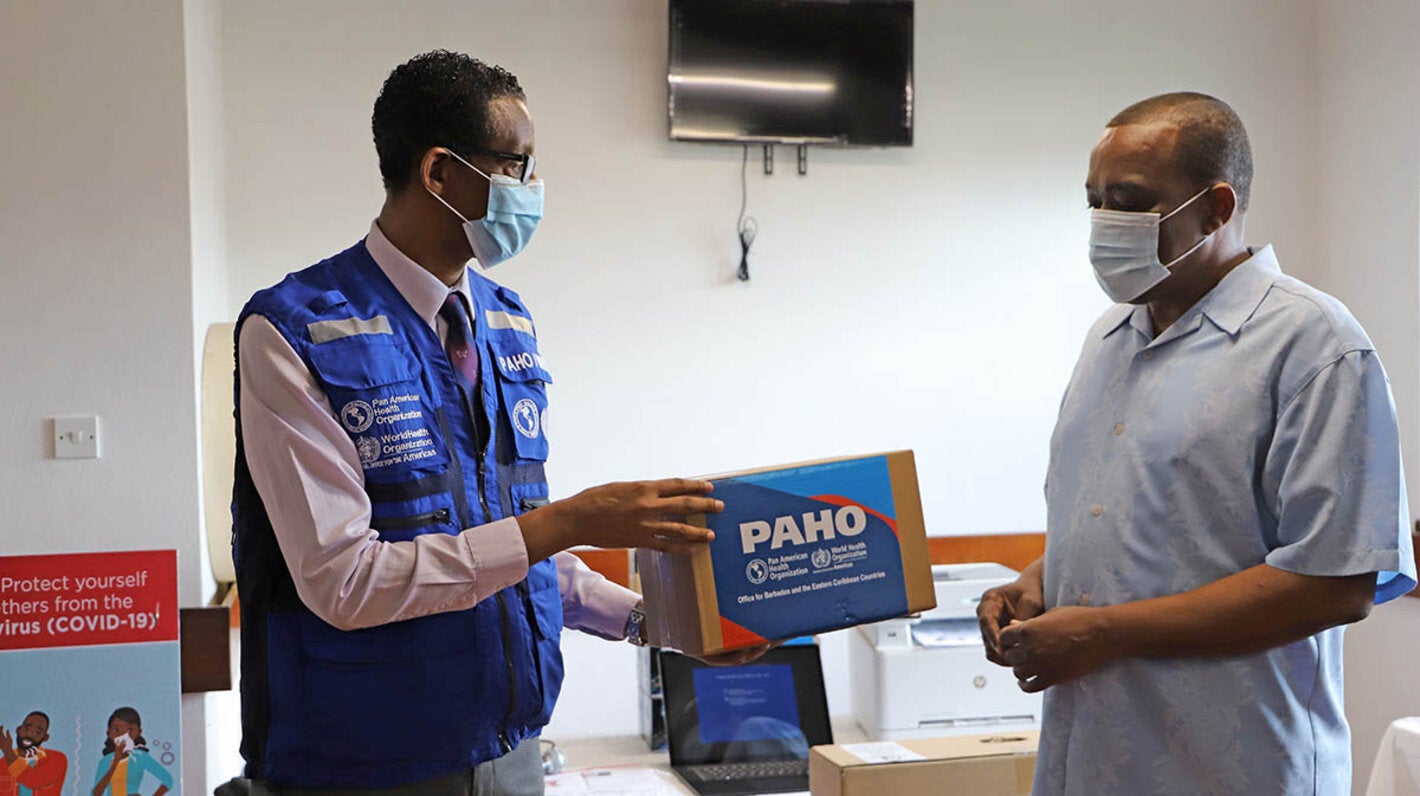 PWR handover COVID supplies to BRB MOH