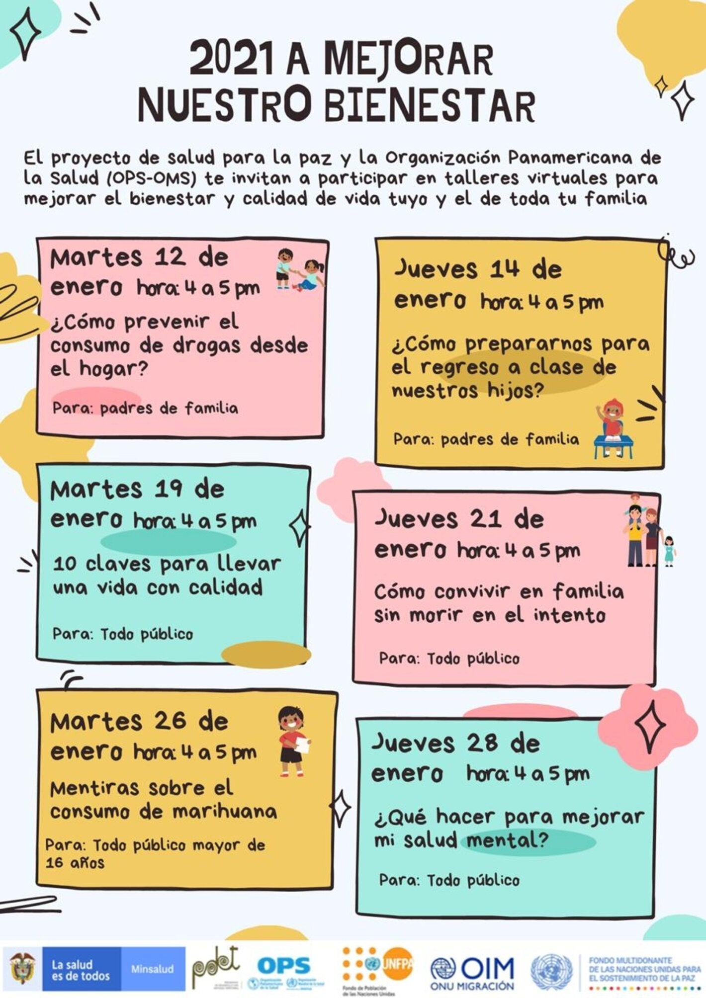 Calendario Talleres Vivir mejor