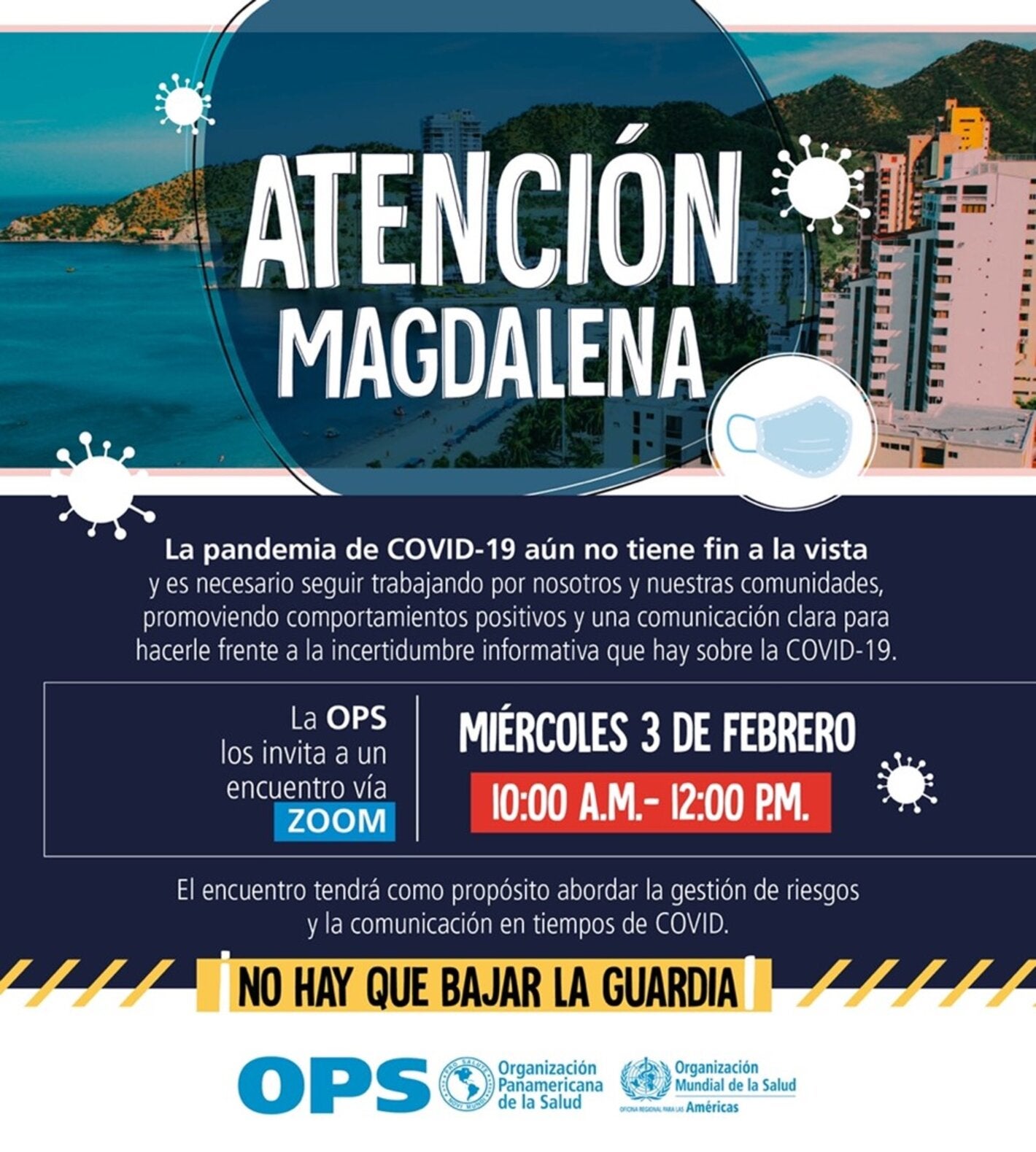 Tarjeta invitacion Taller Covid Magdalena