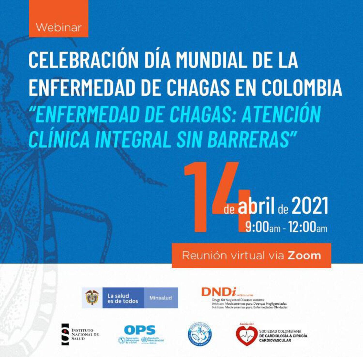 Infografia u afiche del evento de chagas