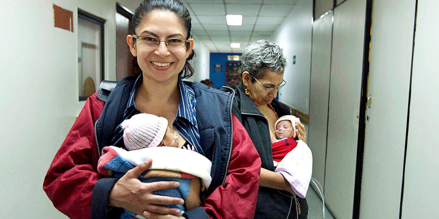 babies held kangaroo care