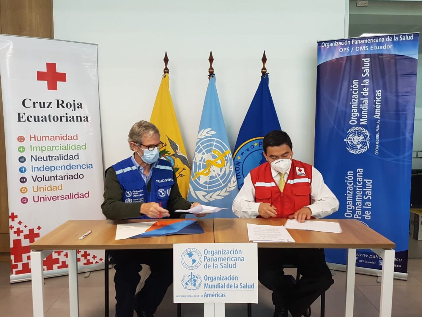 OPS/OMS y Cruz Roja Ecuatoriana firmaron convenio bilateral