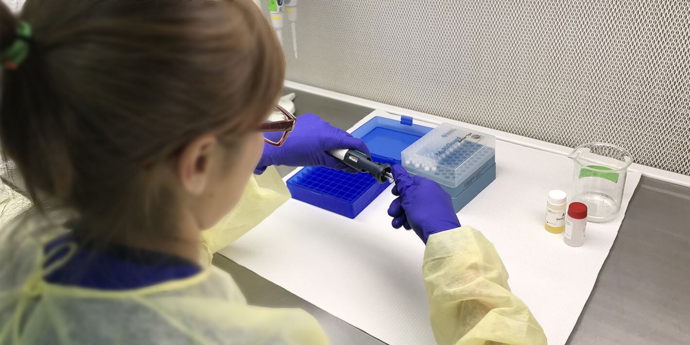 Woman working in a lab