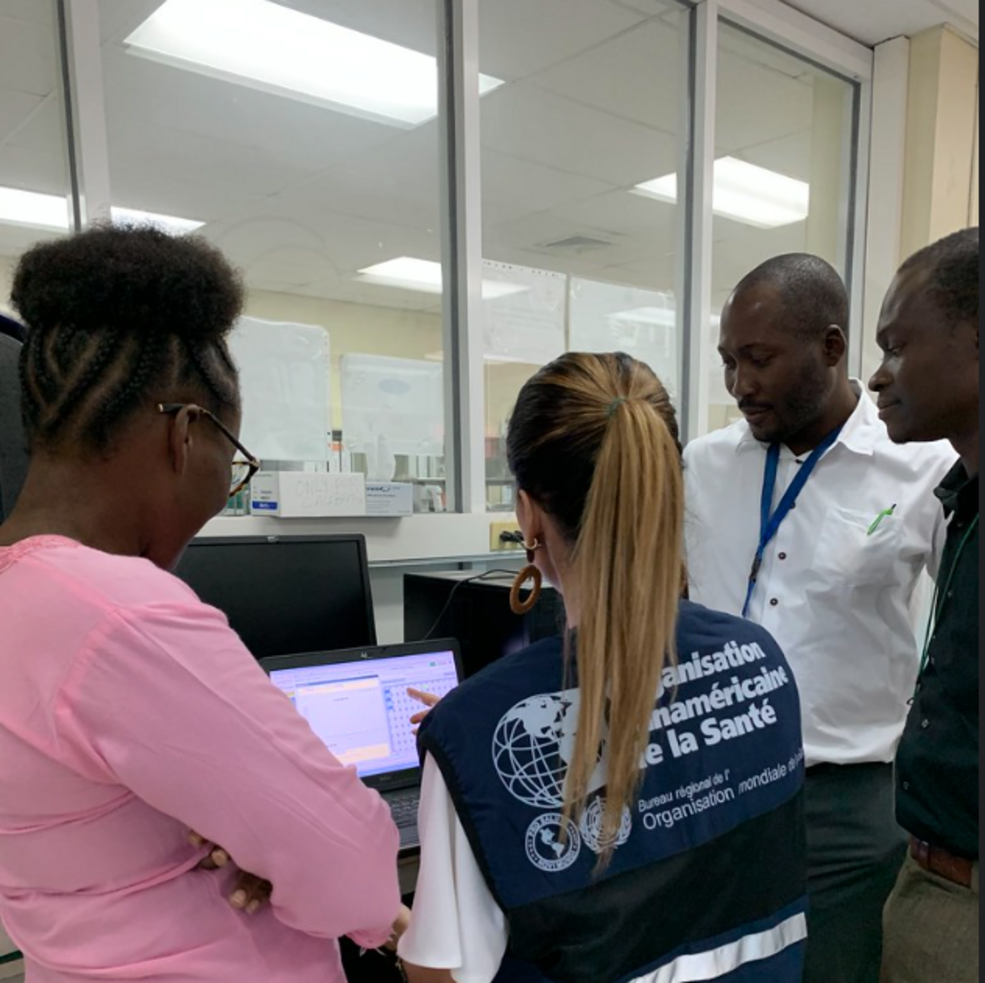 Health workers in Haiti