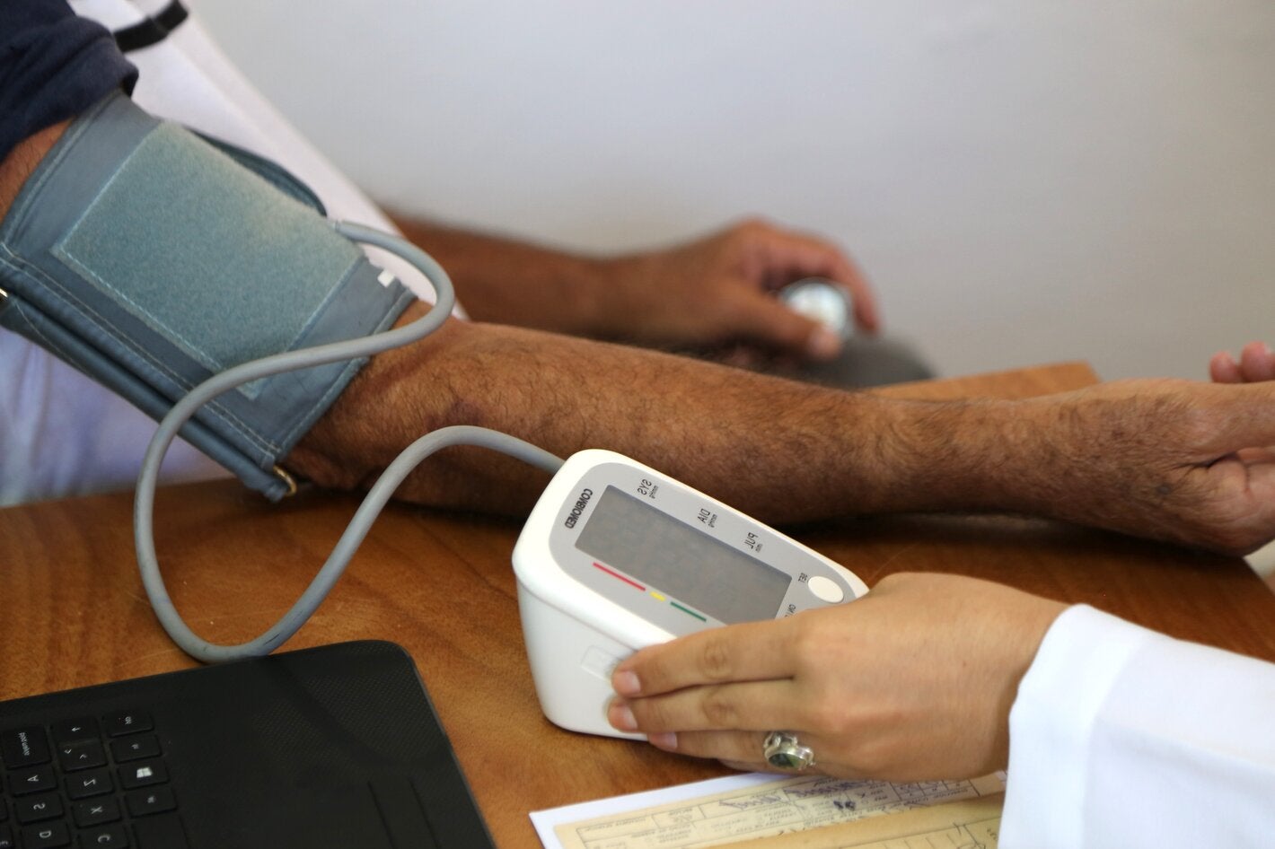 Close up of a blood pressure measurement