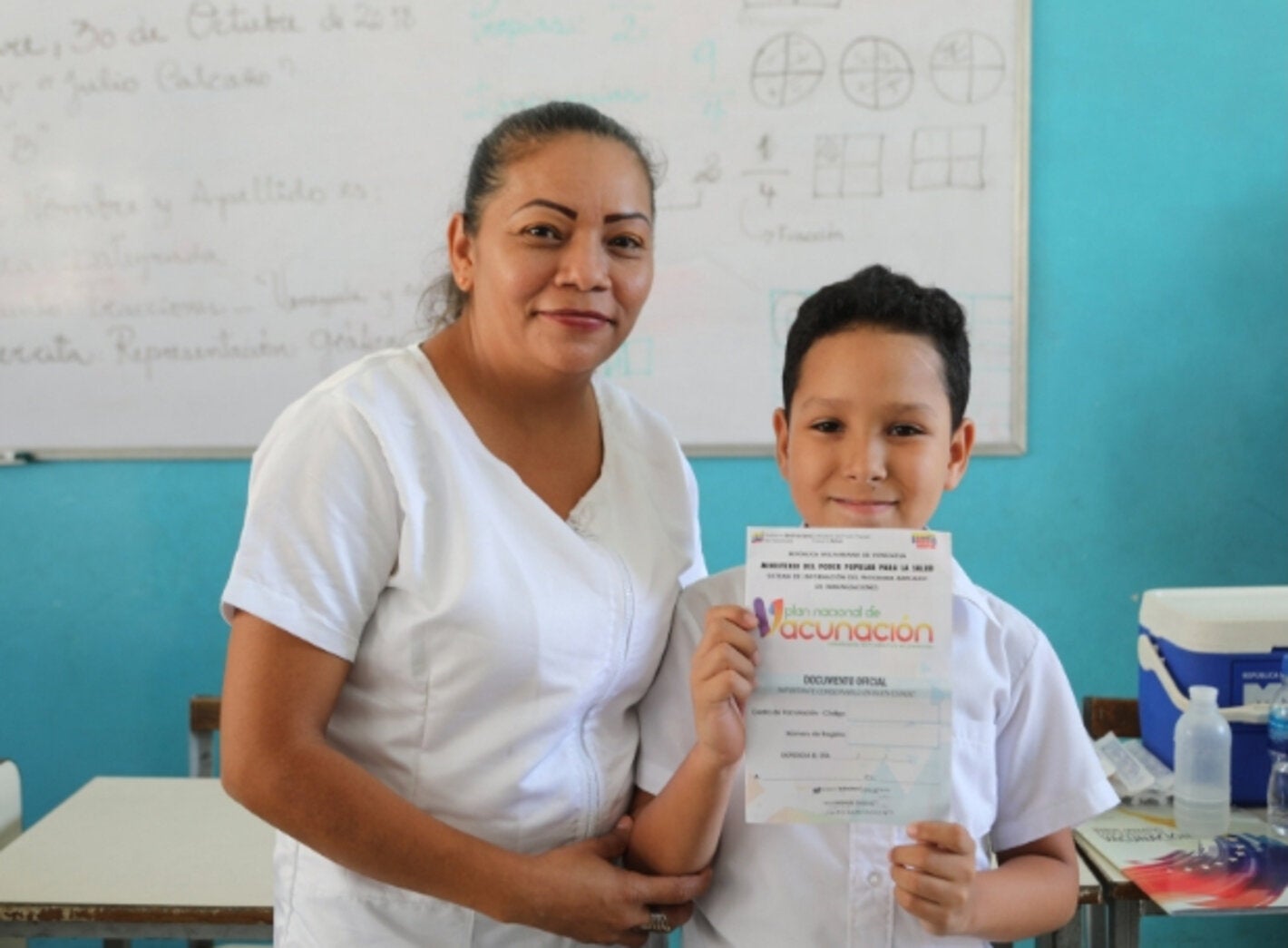 campaña de vacunación contra el sarampión y la difteria