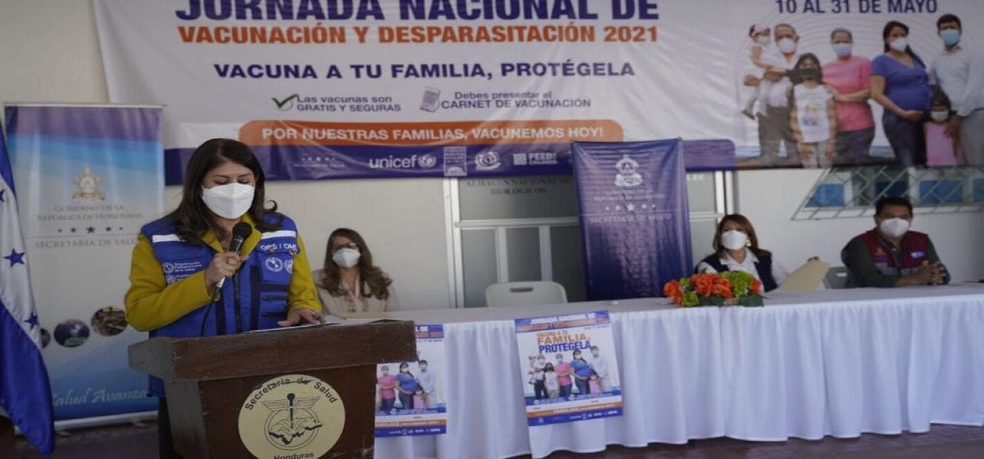 Piedad Huerta en la Jornada Nacional de Vacunación