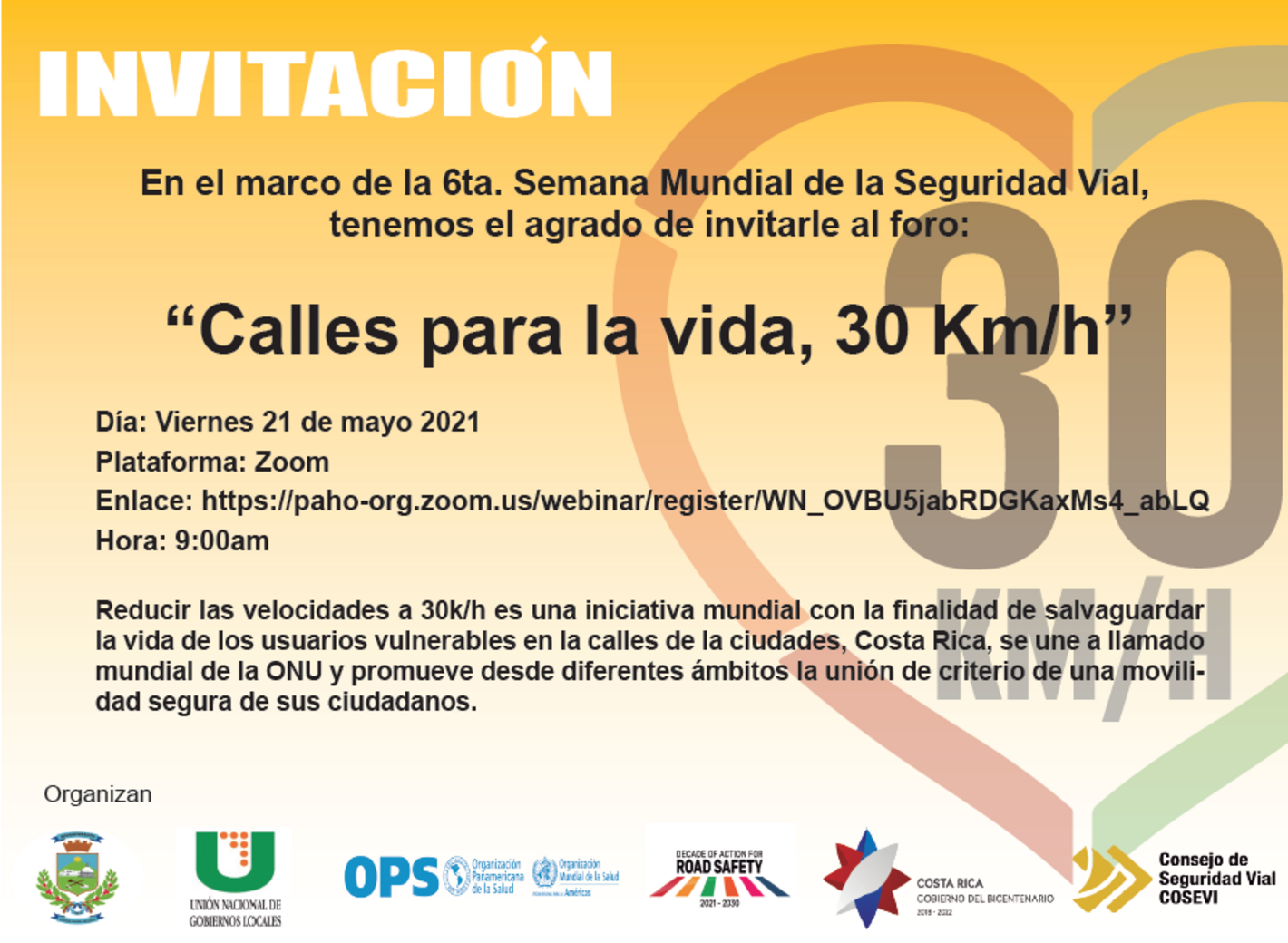 Invitación al evento