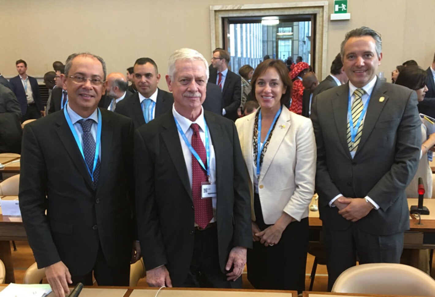 De izquierda a derecha: Francisco Javier Terrientes, Panamá; Jorge Basso, Uruguay; Karen DeSalvo, Estados Unidos; y Fernando Llorca, Costa Rica.