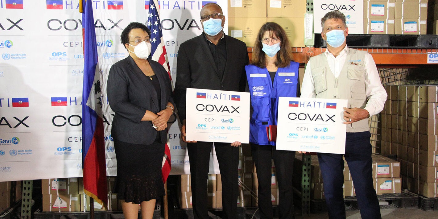 Arrival of COVID-19 vaccines to Haiti