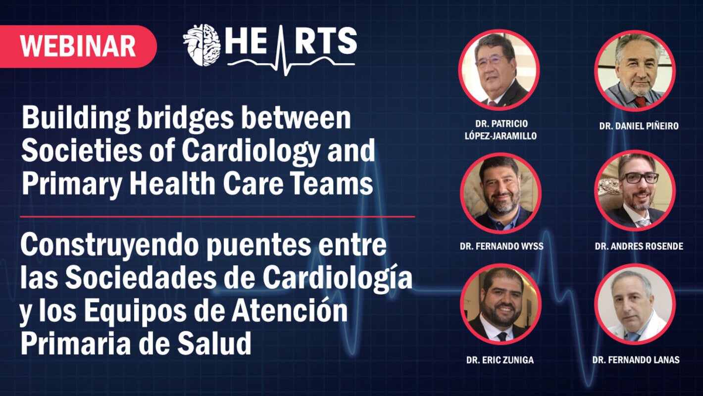 HEARTS logo and a white icon of medicines over a red circle