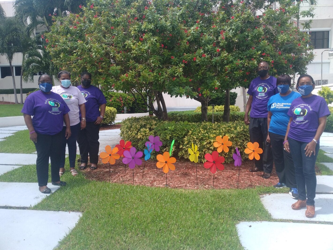 PAHO-STAFF participating at the Alzheimer's Awareness Memory Garden