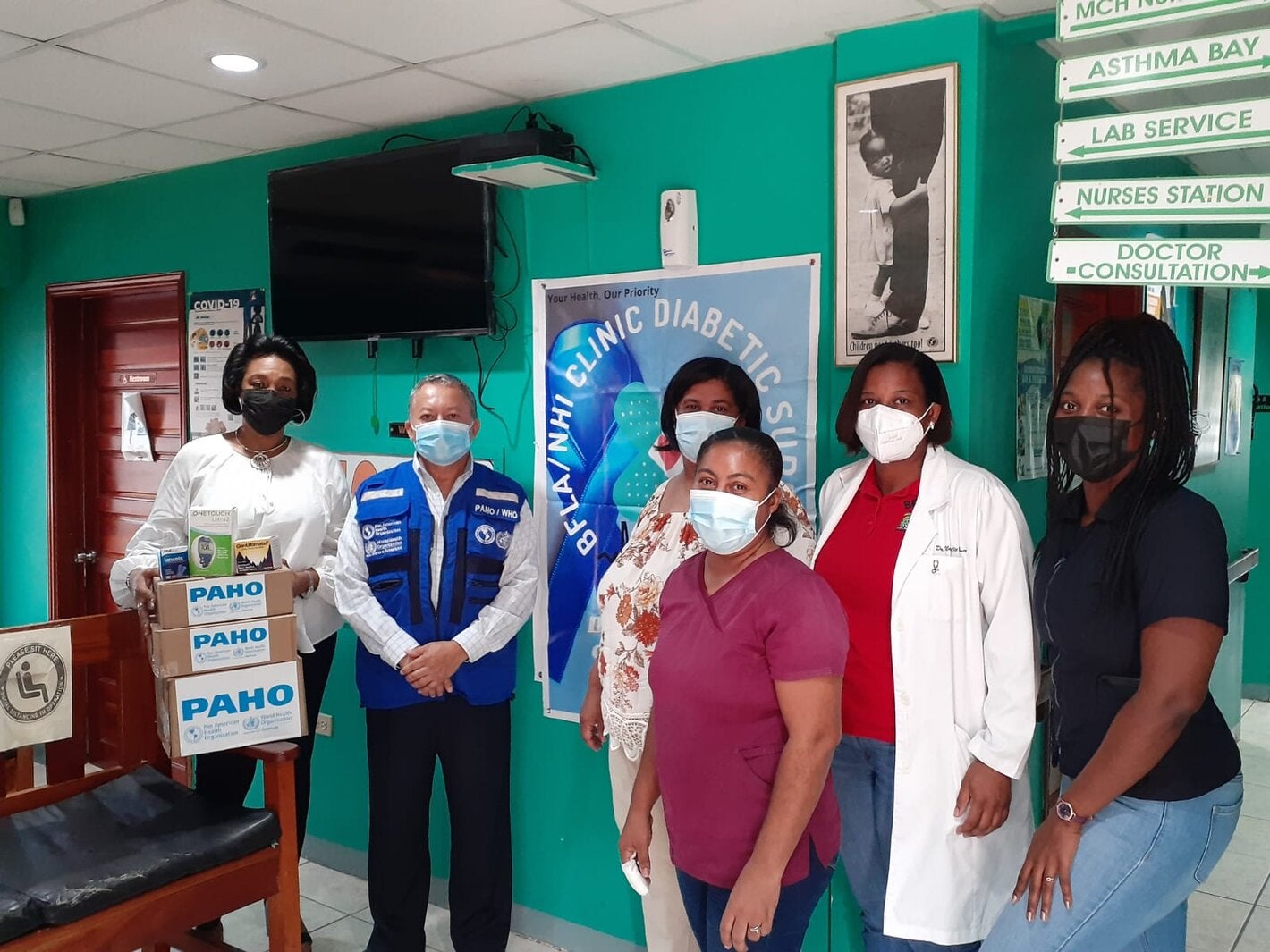PAHO Belize through funding by the EU donate medical equipment for diabetes to the Belize Family Life Association