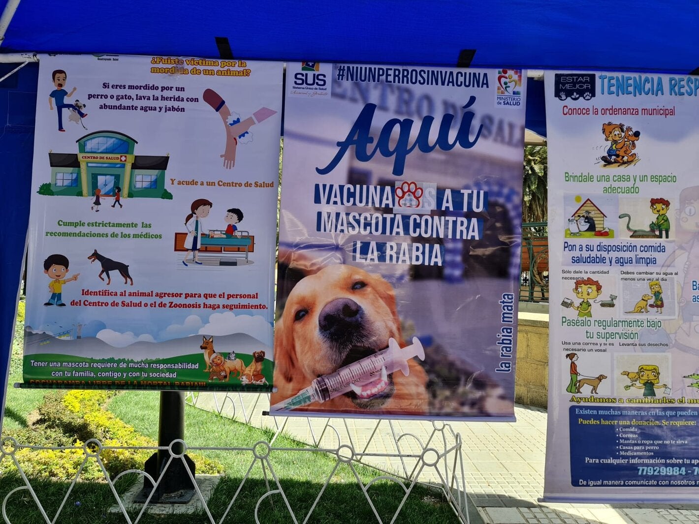 Poster Campaña vacunacion Rabia Canina Bolivia