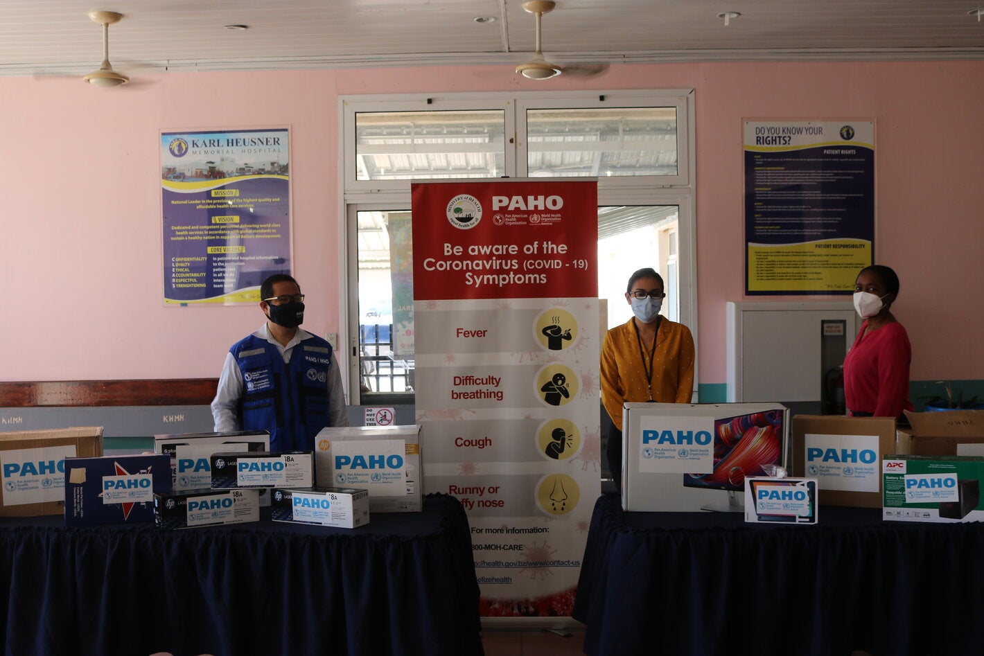 Picture of KHMH receiving IT Equipment