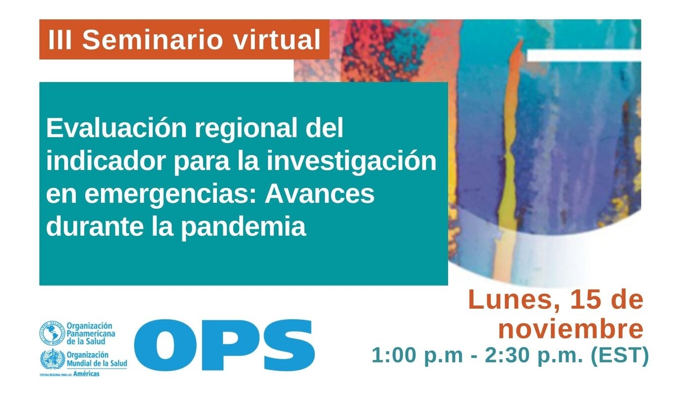 indicador para la investigación en emergencias