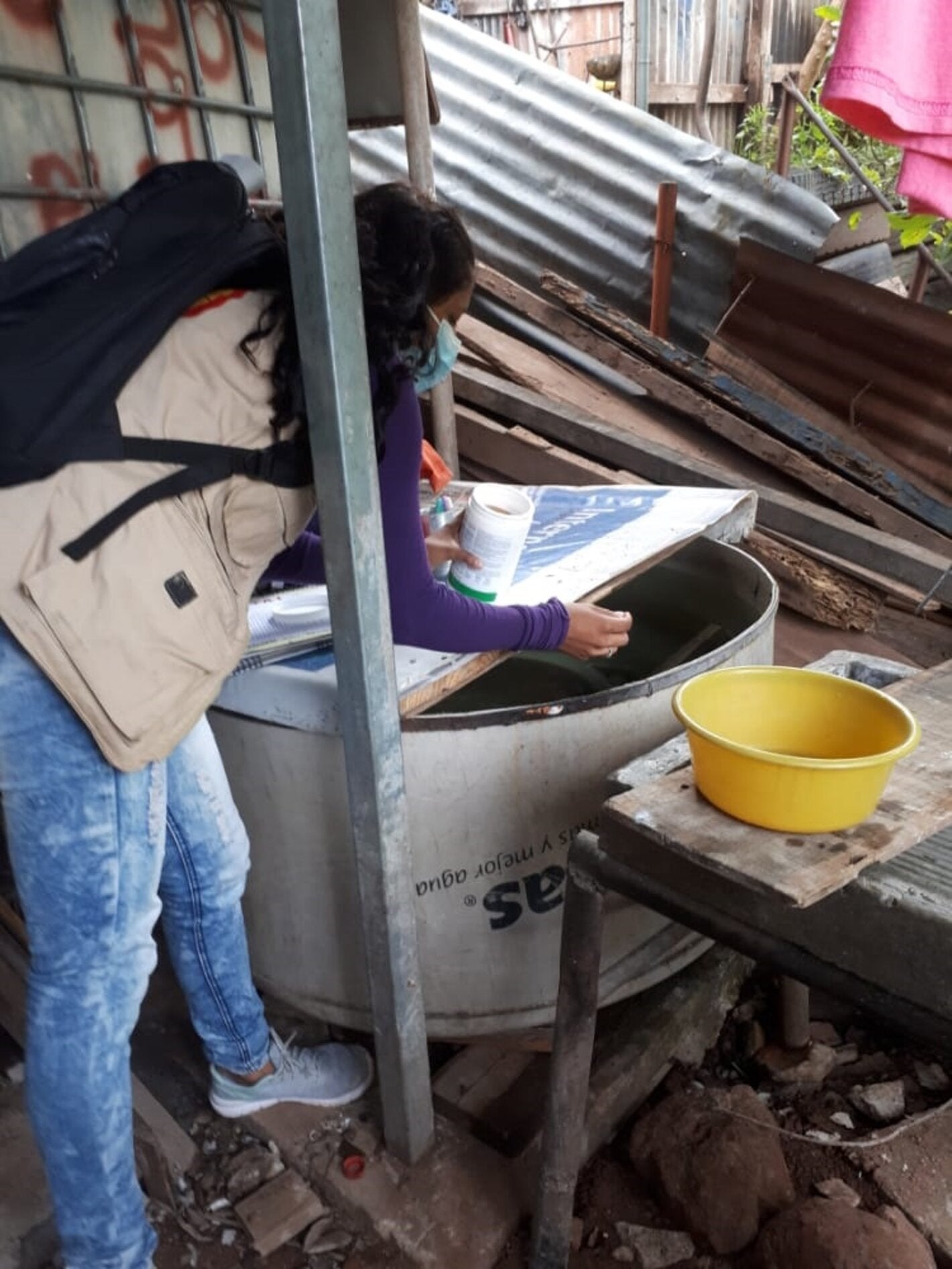 aplicación de larvicida en Región Metropolitana de Tegucigalpa