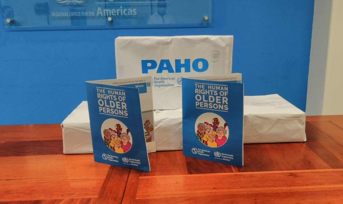 Booklets and Posters handed over to the NDACC and NCA of Belize