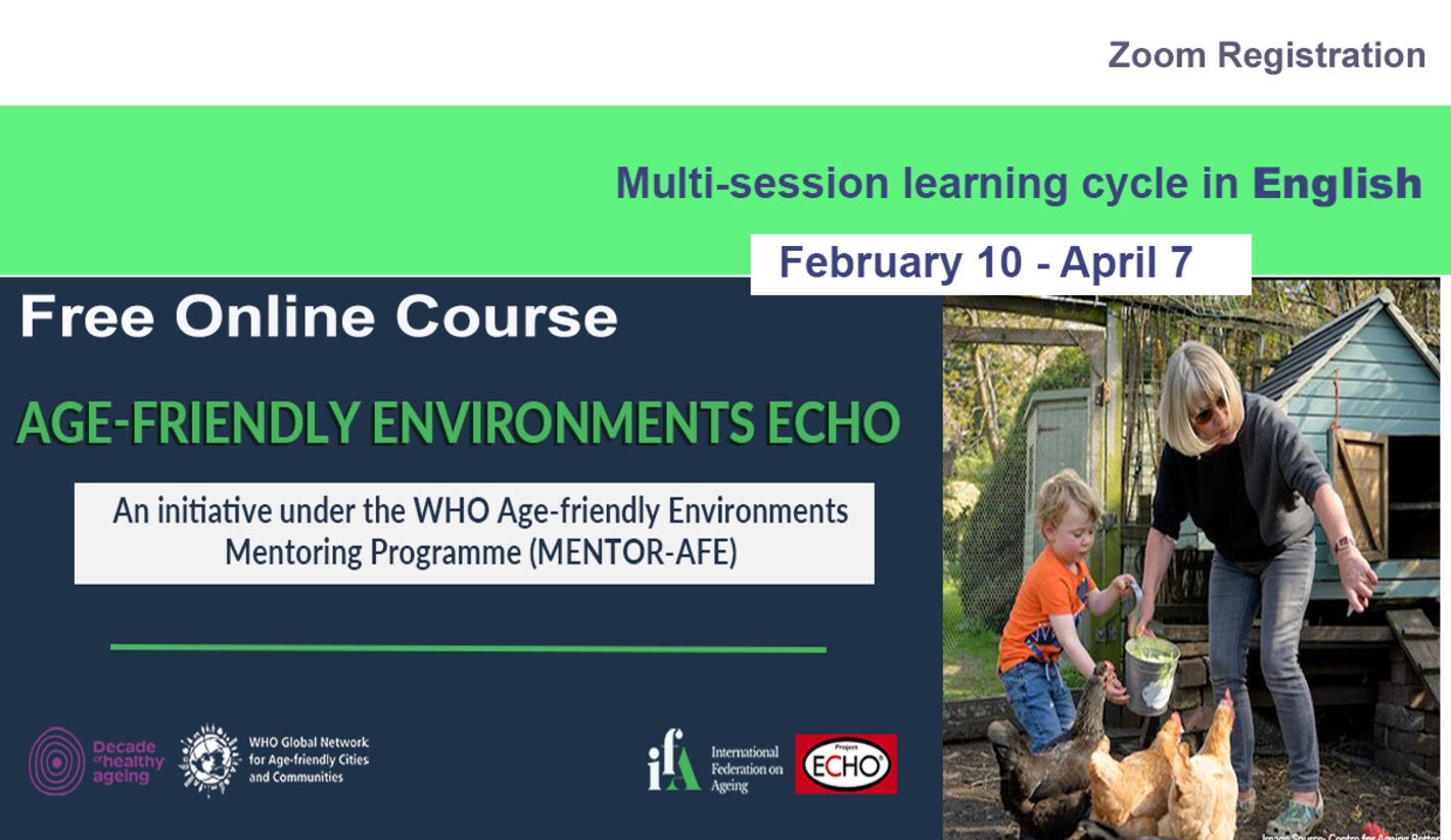 Age friendly cities and communities course