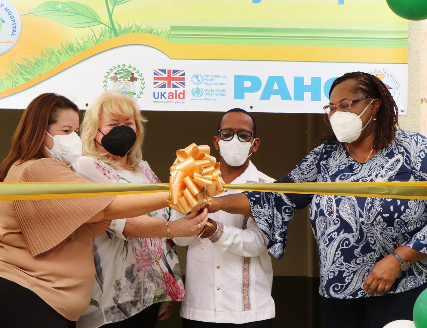 Ribbon cutting of the newly retrofitted San Ignacio Community Hospital