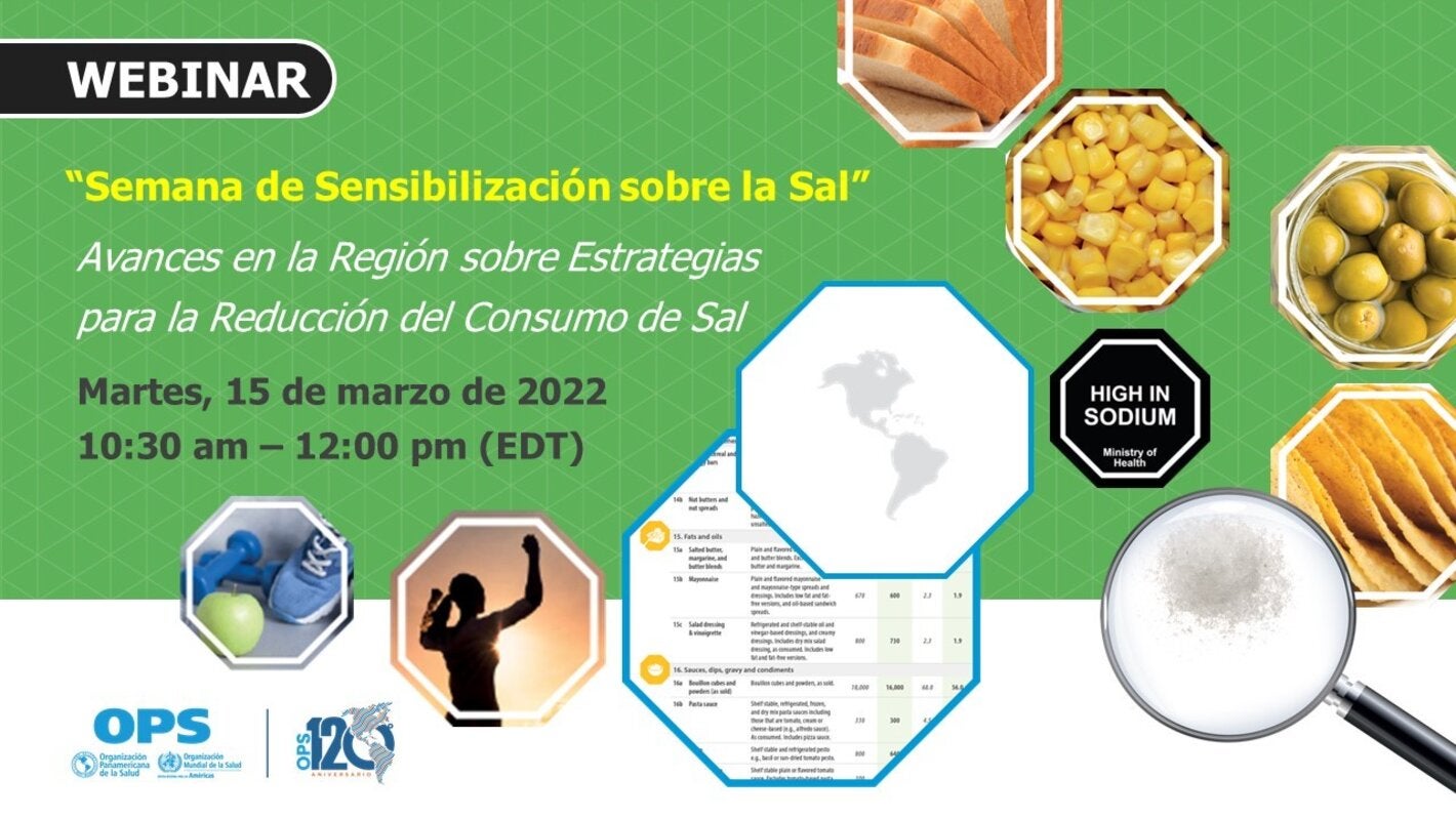 Semana de Sensibilización sobre la Sal- Webinar: "Avances en la Región sobre Estrategias para la Reducción del Consumo de Sal"