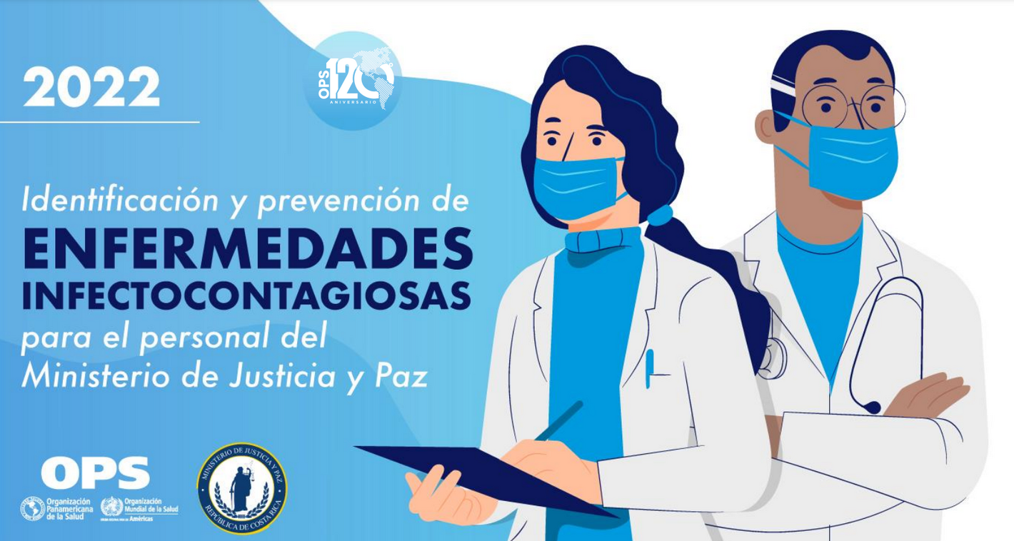 Imagen con portada del curso Identificación de enfermedades infectocontagiosas para el personal del Ministerio de Justicia y Paz