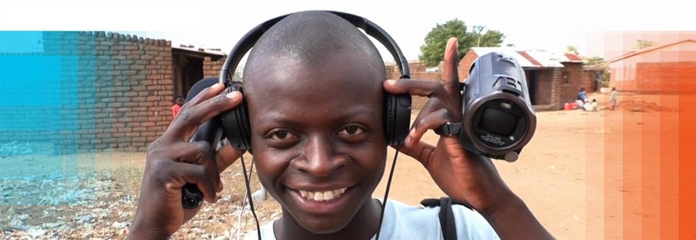 Boy with headphones