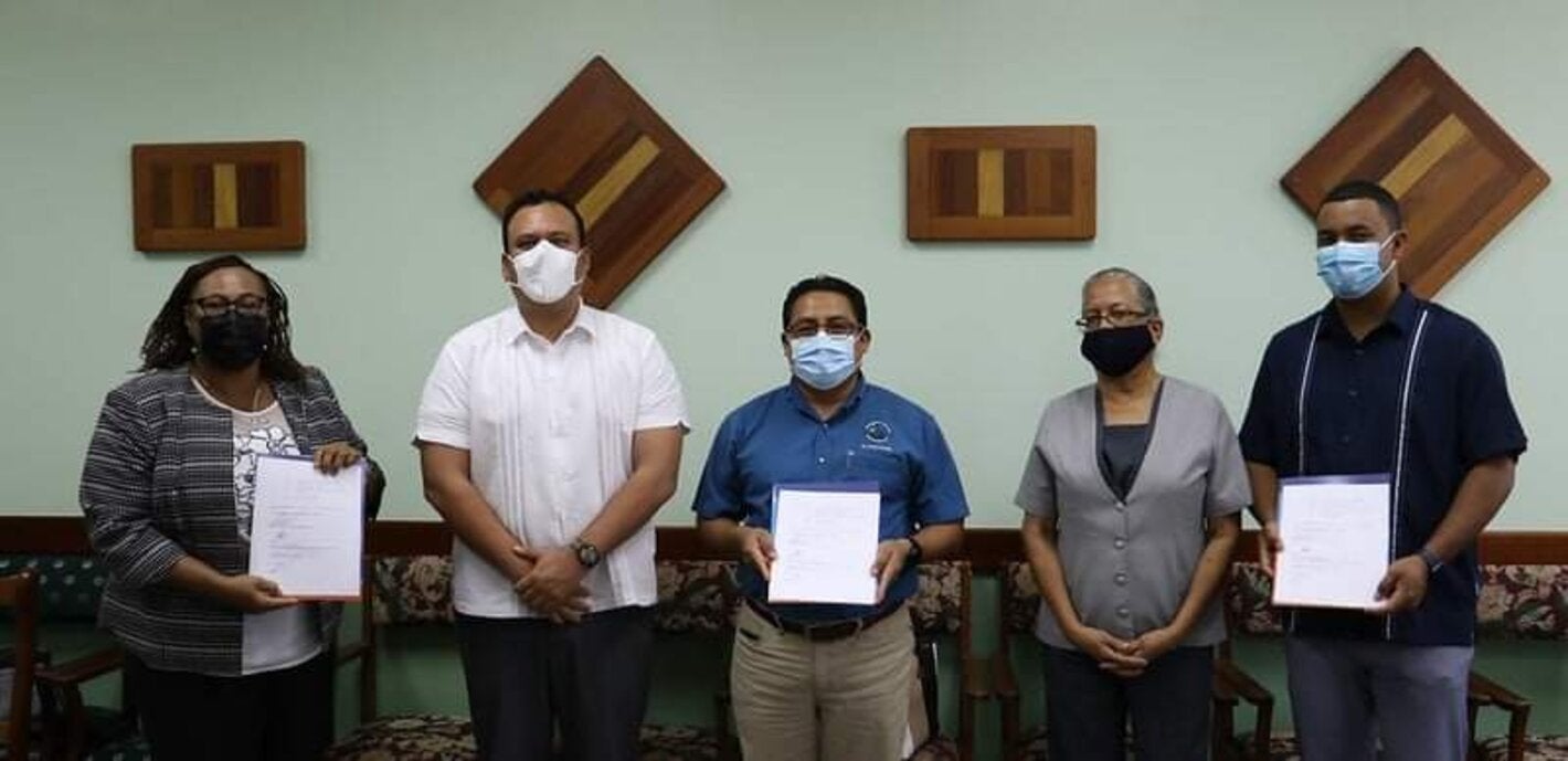 Signing of Mental Health and Psychosocial Consultancy Agreement in Belize. Photo Courtesy of Government Press Office of Belize