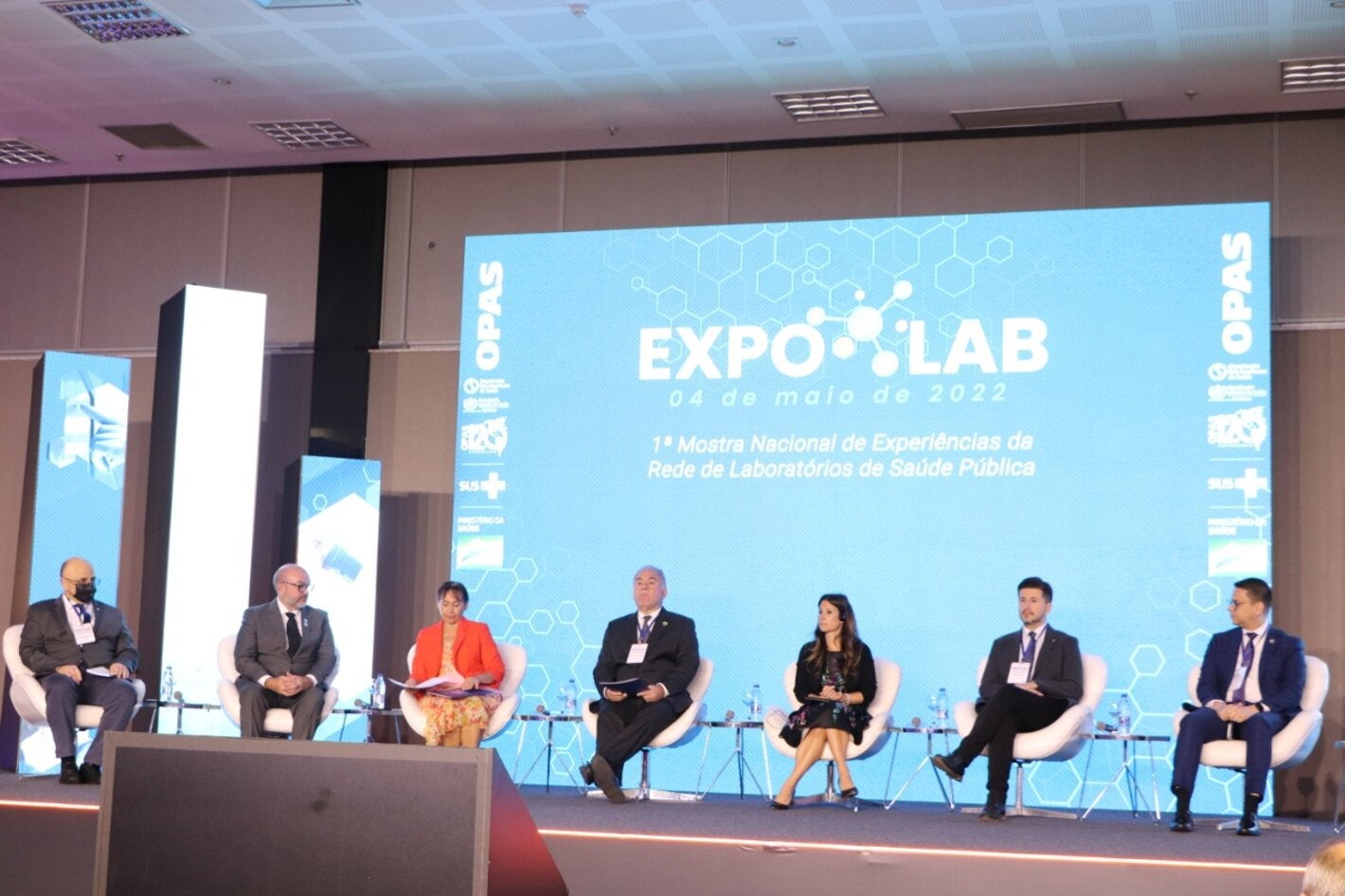 Mesa de abertura da 1ª Expolab