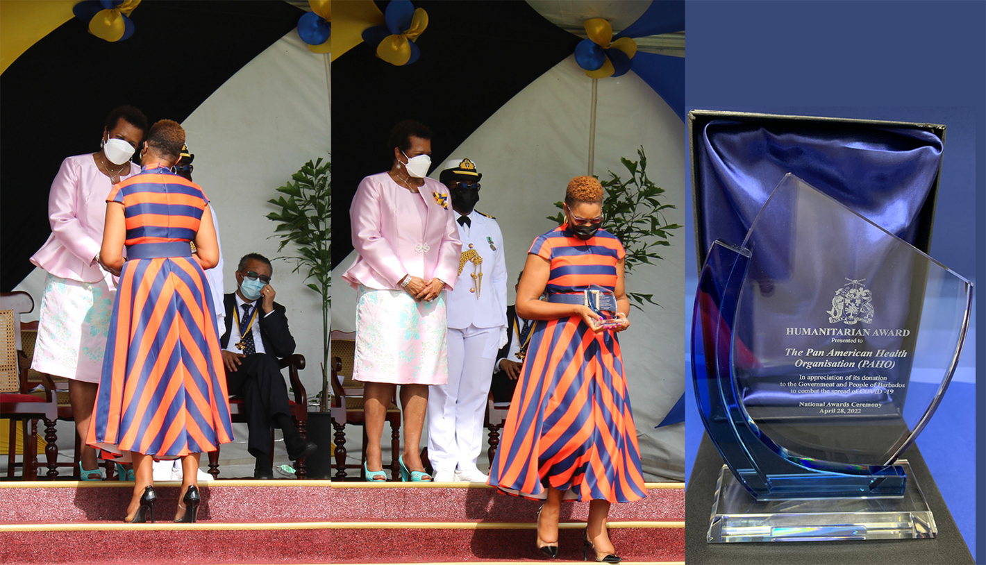 Barbados presents Humanitarian Award to PAHO