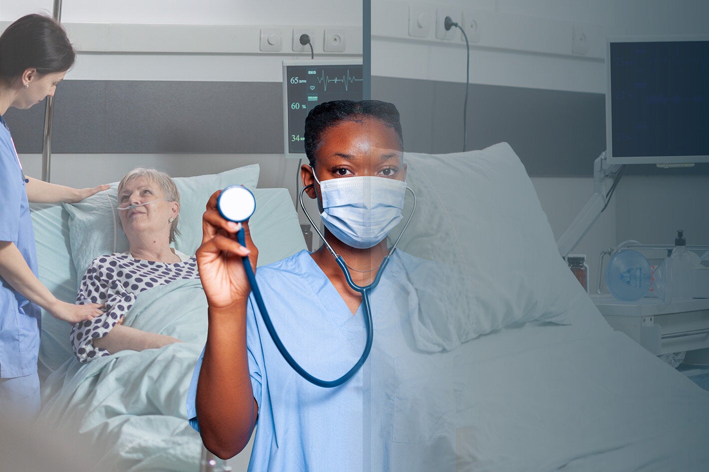 Enfermera en centro de salud