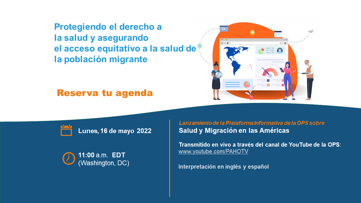 Baner evento Salud y Migracion - Mayo  2022