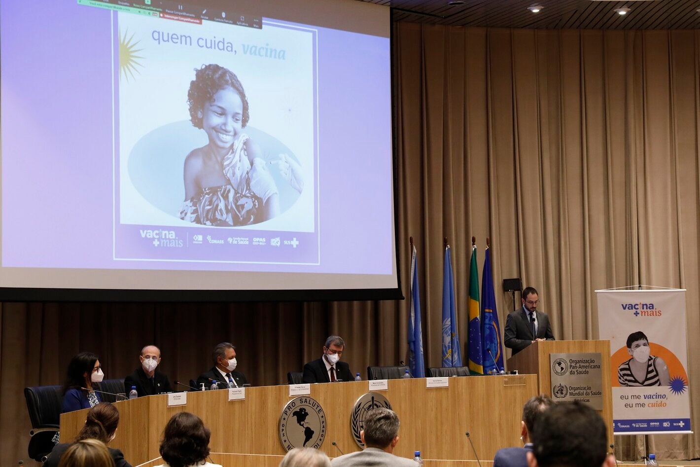 Lançamento da campanha Vacina Mais na sede da OPAS/OMS, em Brasília