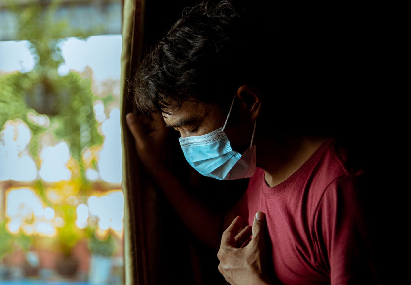 Man with post COVID-19 effects