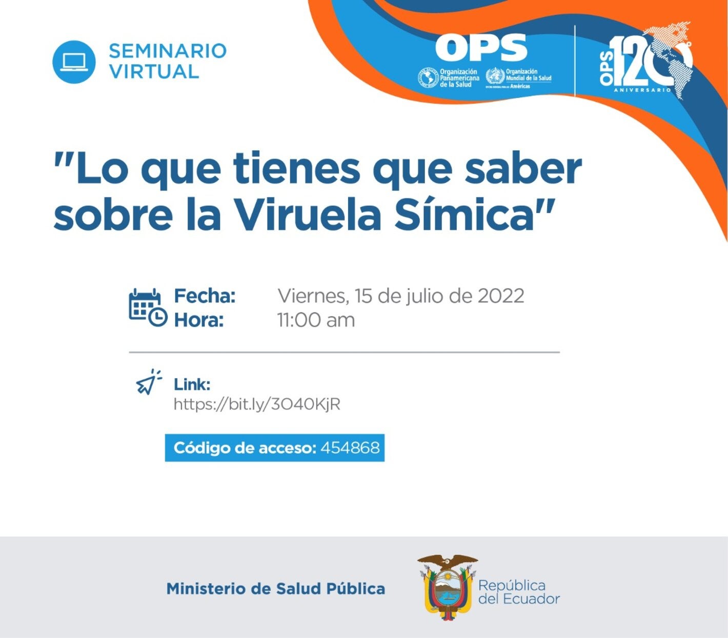 Seminario virtual: Lo que tienes que saber sobre la Viruela Símica