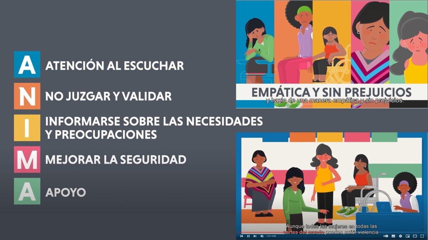 ANIMA: nueva serie de vídeos para reforzar las respuestas del sistema de salud a la violencia contra las mujeres
