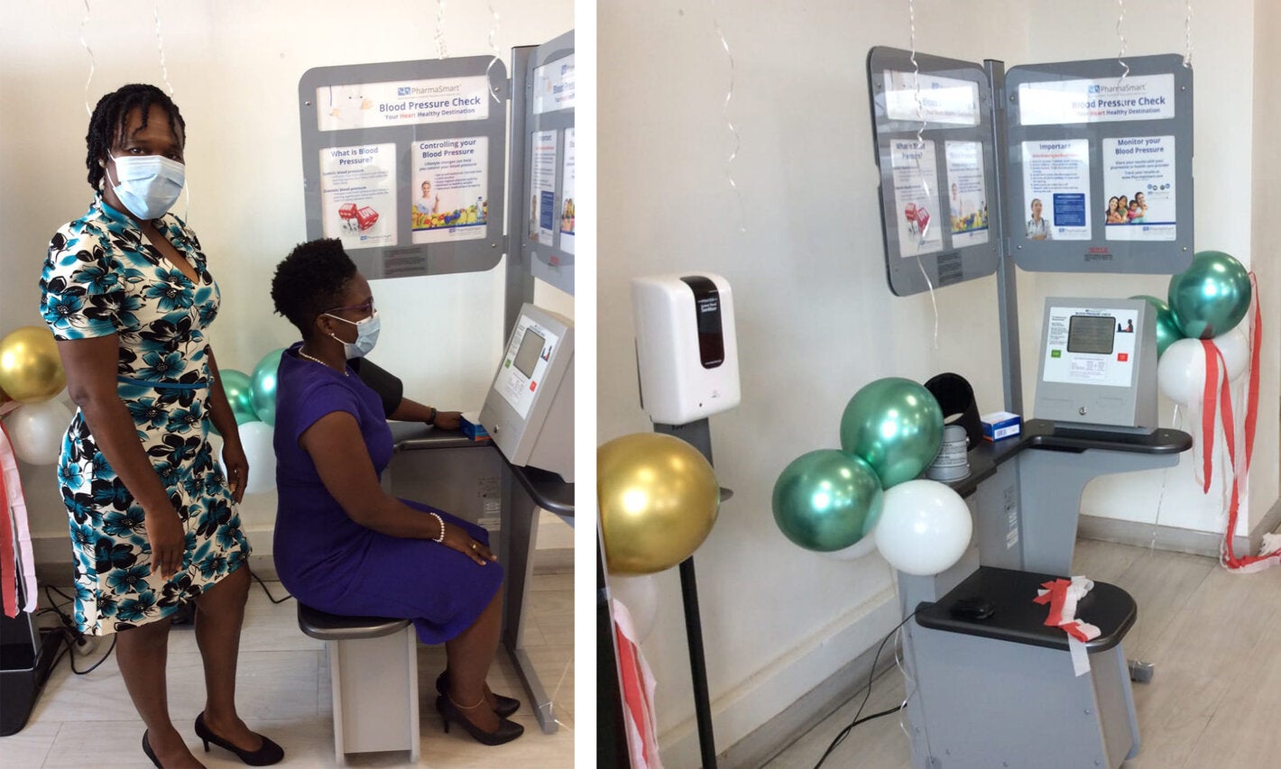 Blood pressure kiosk in ATG