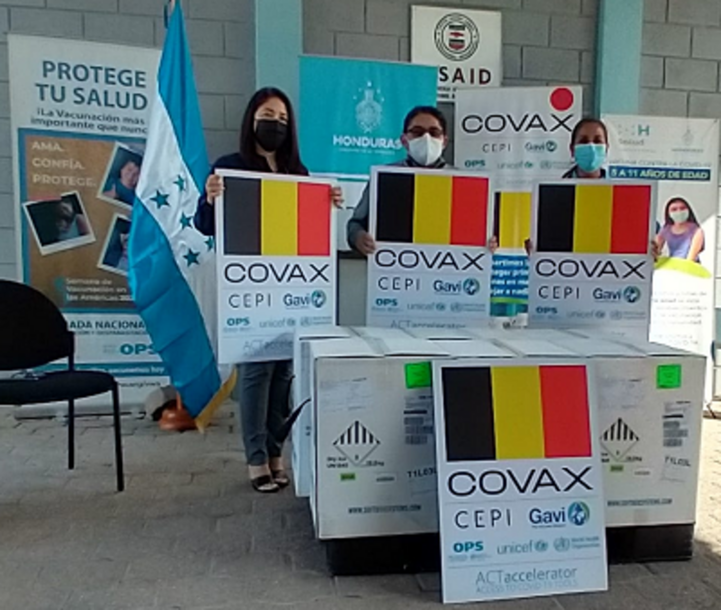 Entrega de vacunas COVAX-Bélgica