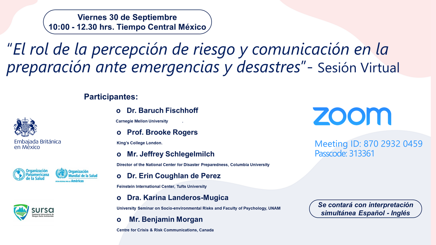 El rol de la percepción de riesgo y comunicación en la preparación ante emergencias y desastres