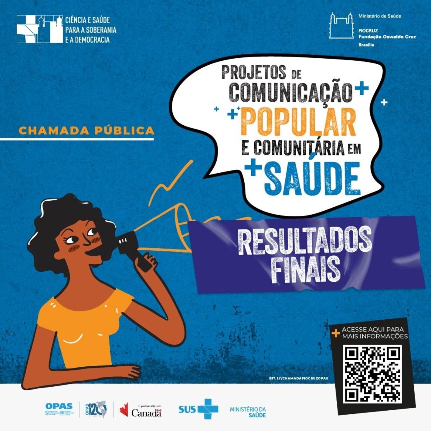 Card que informa a divulgação dos resultados finais da chamada pública