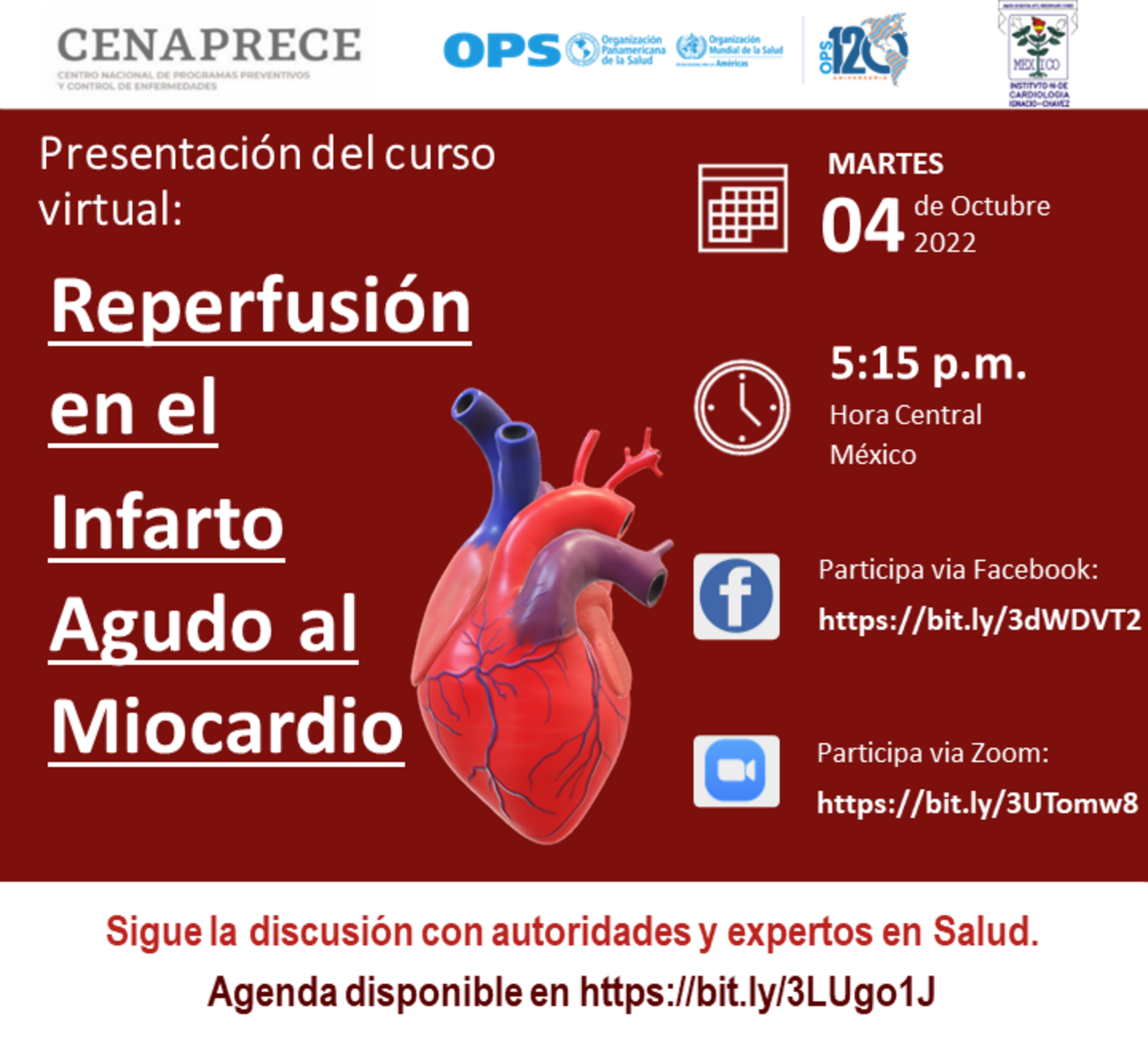 Presentación  del curso virtual: Reperfusión en el Infarto Agudo al Miocardio