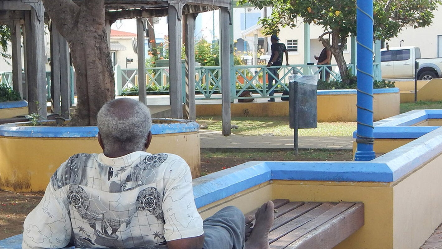 elderly man in park