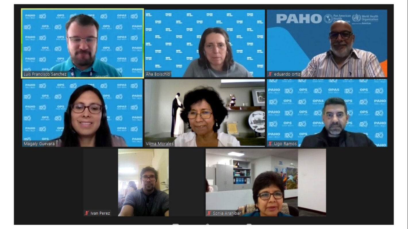 Participantes del taller virtual