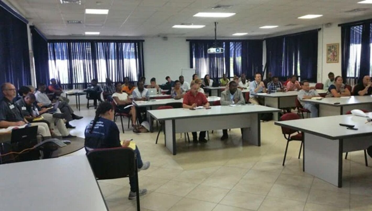 First meeting of PAHO's response team with the Ministry of Health of Haiti.